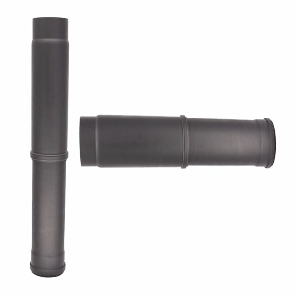 Teleskop Pelletrohr 410 - 610 mm - Ø 80 mm, gussgrau