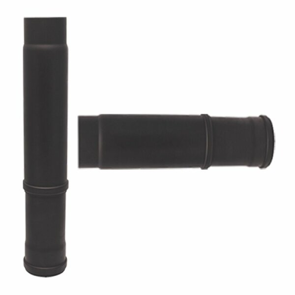 Teleskop Pelletrohr 410 - 610 mm - Ø 100 mm, schwarz
