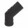 Pelletrohr Bogen 45° mit Tür - Ø 80 mm, schwarz