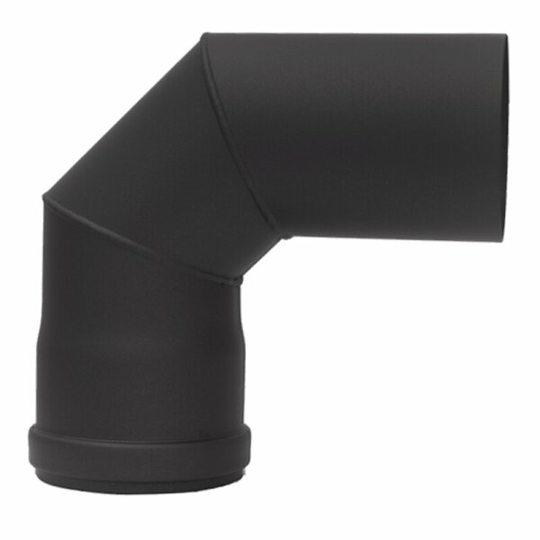 Pelletrohr Bogen 90° - Ø 80 mm, schwarz