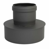 Pelletrohr Erweiterung - Ø 80 auf 130 mm, gussgrau
