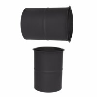 Pelletrohr Wandfutter - Ø 80 mm, schwarz