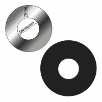 Pelletrohr Wandrosette 70 mm - Ø 100 mm, schwarz
