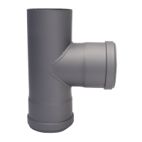 Pelletrohr T-Stück - Ø 80 mm, gussgrau